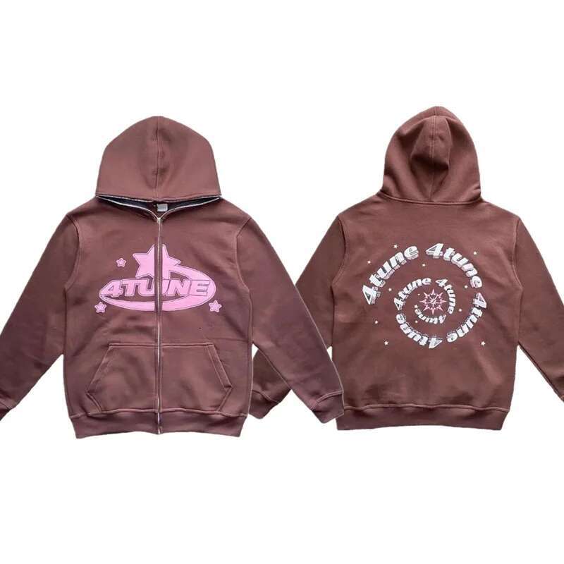 New Clothes Star Letter Print Retro Oversized Hoodie Y2k Street Hip-Hop Color Haruku Casual Zipper Women Sweatshirt