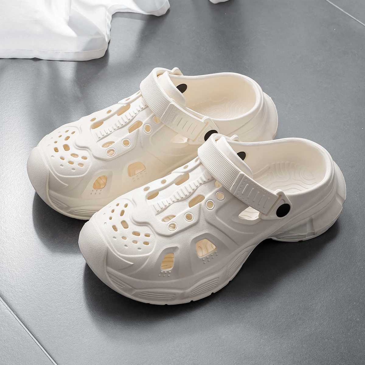 New Arrival EVA neutral hole shoes high thick sole sports slider breathable and comfortable outdoor slider T250407
