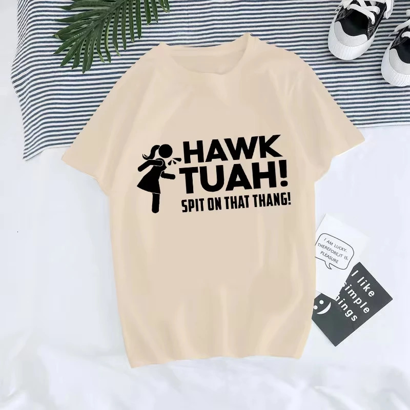 Hawk Tuah 24 Spray Thang Mange Tshirt Mens Funny Gothic Y2k Top Fashion Harajuku 250408