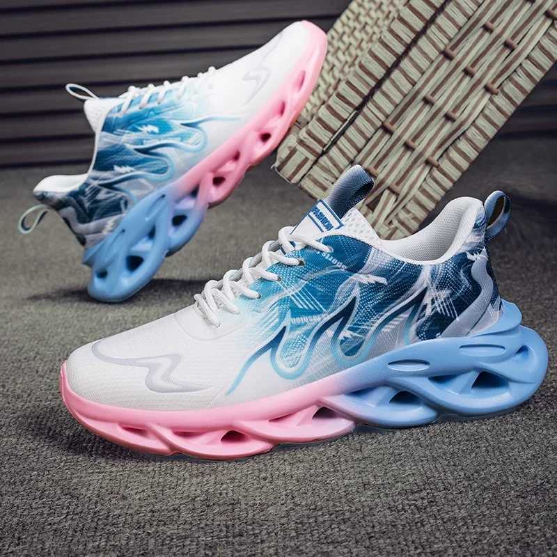 Mens mesh breathable flat customized soft and comfortable running shoes outdoor gym fashionable and casual running shoes Y250408