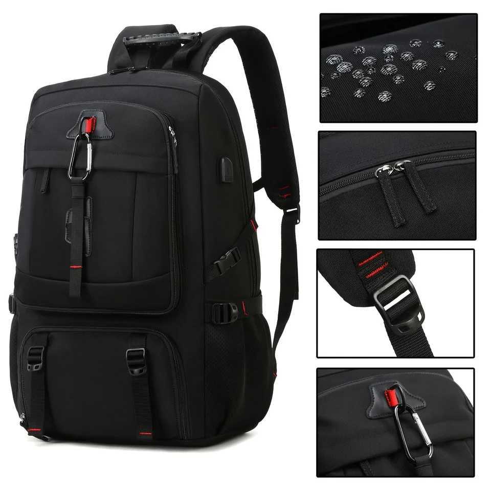 1pc Waterproof Hiking Camping Backpack Trekking Bag Oxford Cloth High Capacity Travel Backpack Outdoor Sport Mountaineering BagC250407