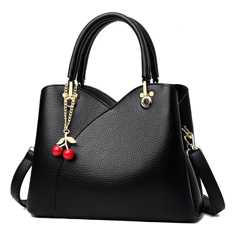 2025 New Large Capacity Design Bag Female PU Leather Handbag Middle-aged Mother Commuting Shoulder Bag