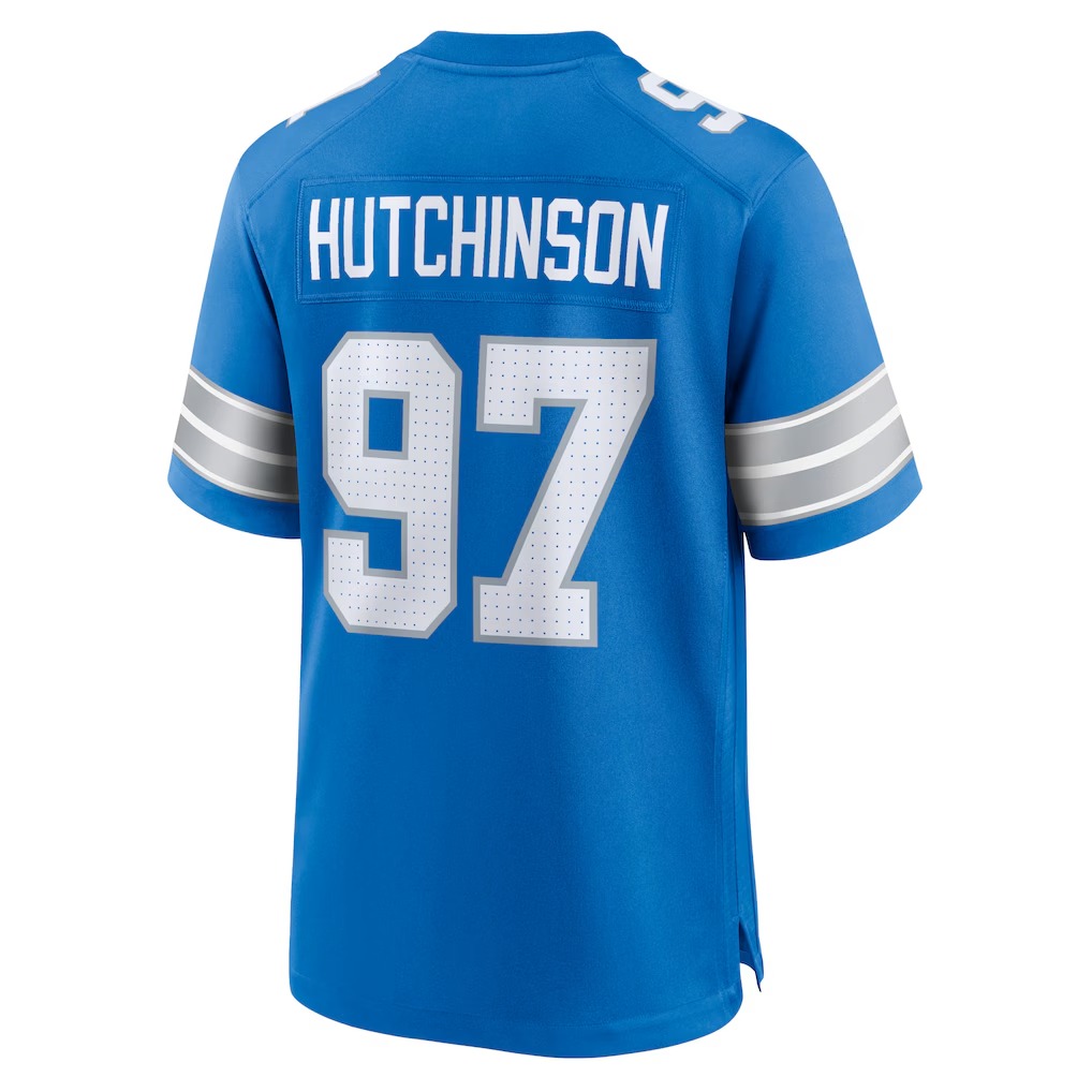 Free Shipping American Famou Sports Detroit Football jerseys with men women youth customized #14 St Brown #16 Goff #58 Sewell #97 Hutchinson