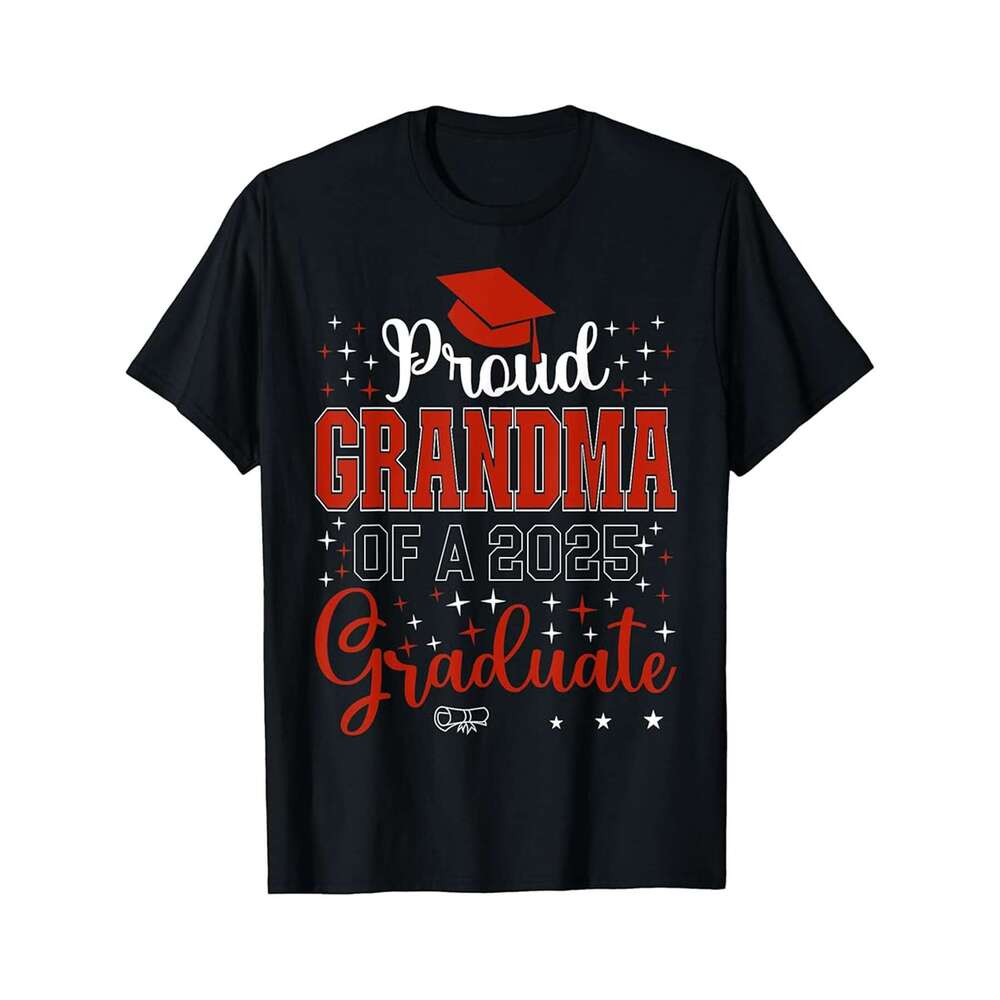 Designer T shirt Proud Grammie of a Class of 2025 Graduate Grammie Senior - 220g Tshits
