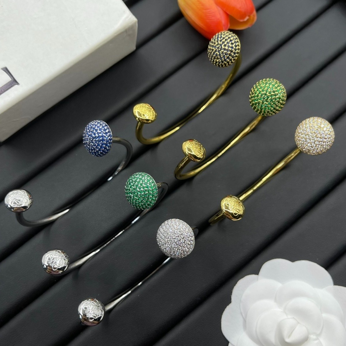 Plated gold bracelet designer bracelet women opening cable wire pearl head classical jewelry woman luxury cuff bracelets bangle twisted street casual