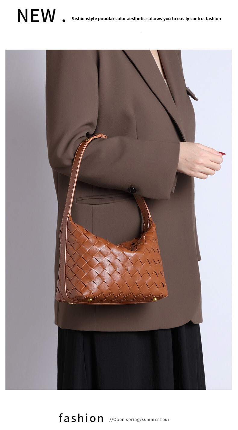 Free Shipping Luxury Bag Designer Bag Handwoven Women's Stylish PU Leather Handbag Designer Shoulder Underarm Bag