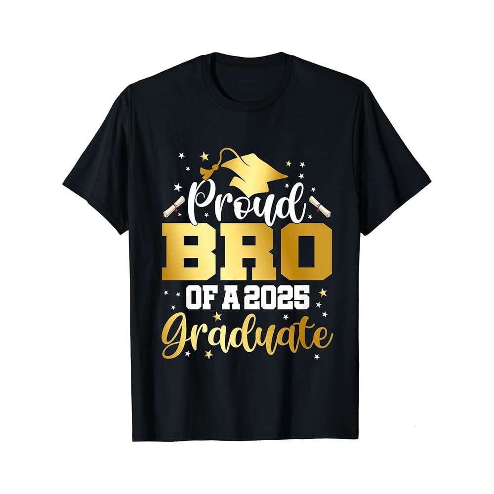 Designer T shirt Bro Senior 2025 Proud Bro Of A Class Of 2025 Graduate - 220g Tshits