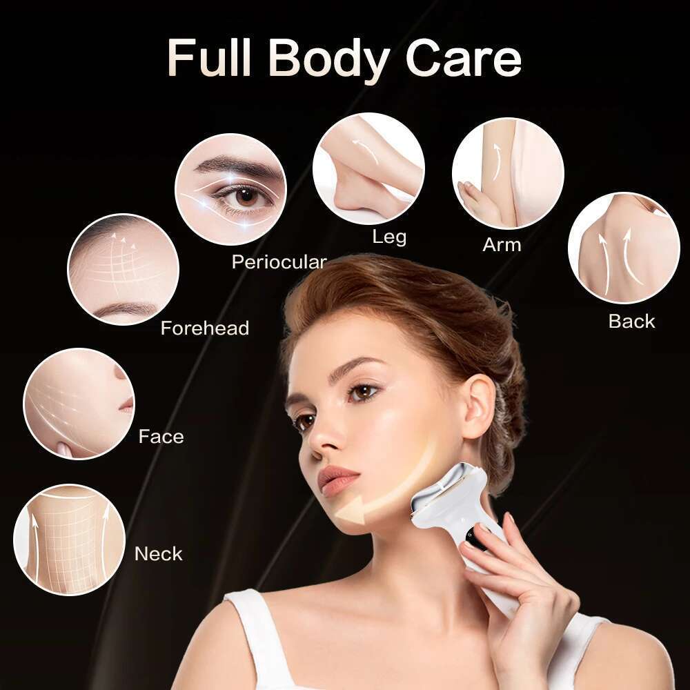 Electric And Beauty 7 Color Light Facial Sculptor Heating Cold Compress Microcurrent Neck Face Lifting Device