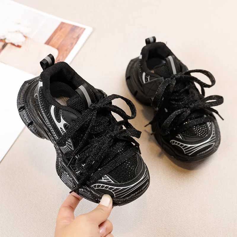 2024 Autumn Girls and Childrens Sports Shoes New Fashion Korean Sle Soft Comfortable Casual Anti Slip Sweet Bow Sports Shoes W250407