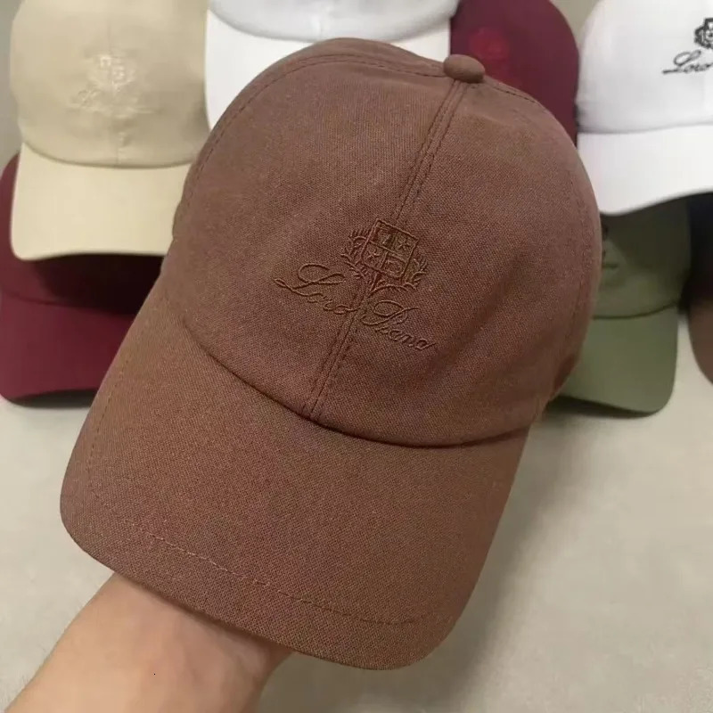 2025 Mens and Womens Linen Breathable Duckbill Cap Casual Versatile Embroidered Baseball 251103