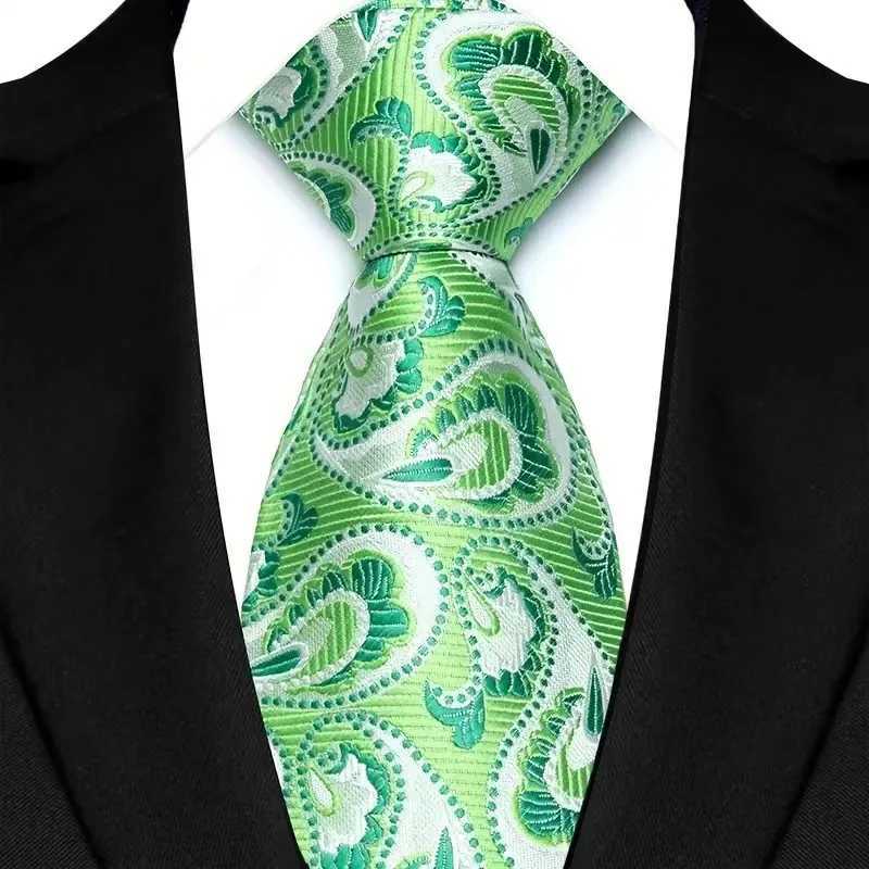 Luxury 8CM Mens Necktie Paisley Floral Ties For Man Jacquard Woven Business Party Accessories Neck Tie For Man X250407