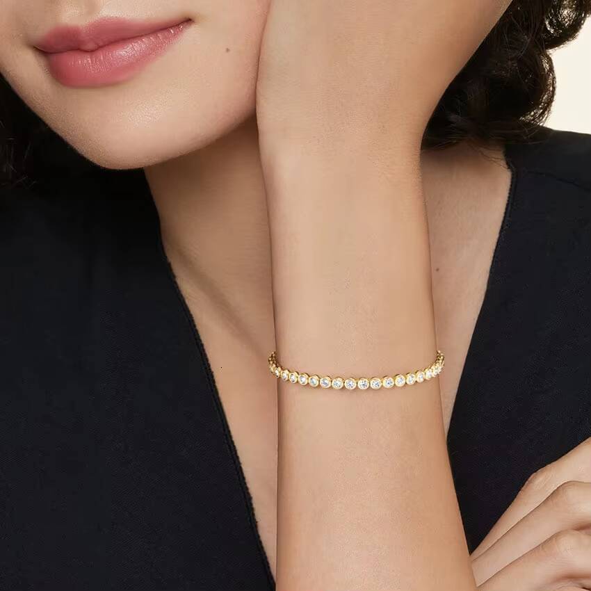 Customised High Quality 925 Silver Wholesale Price Mini Lab Cultured Diamond Moissaniteia Moissanite Moissan Diamond Tennis Bracelet