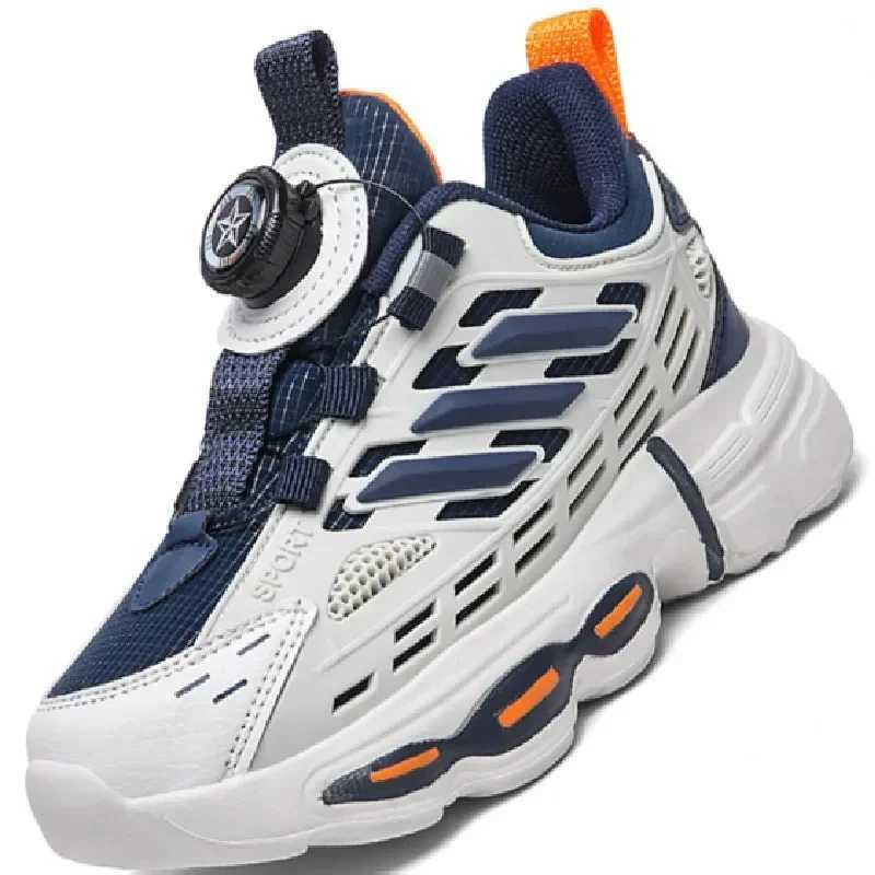 New childrens outdoor shock-absorbing sports shoes for boys and girls fashionable shoes for parents childrens casual lightweight elastic shoes W250407