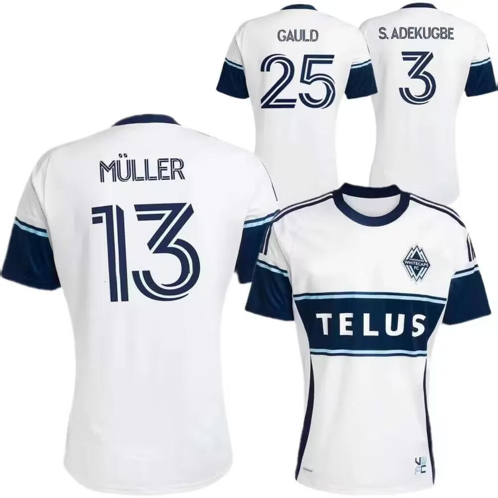 MULLER 2025 2026 VANCOUVER football jersey WHITE S.AD EKUGBE NELSON CUBAS BERHALTER AHMED GAULD SABBI VITE WHITECAPS 25 26 Soccer men kids shirt