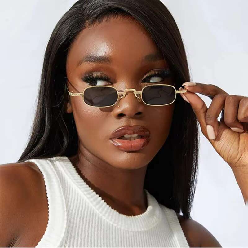 Fashion Small Rectangular Sunglasses Women Men Sun Shades Vintage Glasses