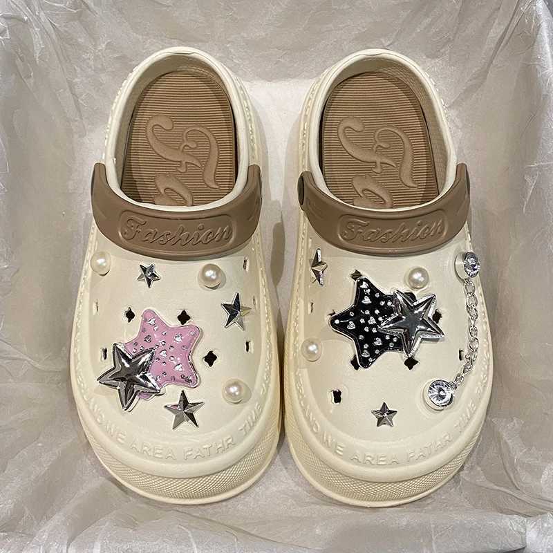 2025 New Spring Super Thick Sole Garden Womens Shoes Summer Jacket Fi Party Four Seas Cute Cato Eva Beach OutdoorXJ250407
