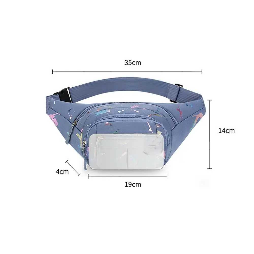 Womens sports waist bag multifunctional running chest bag womens waterproof ten font hot stamping letters Z250407