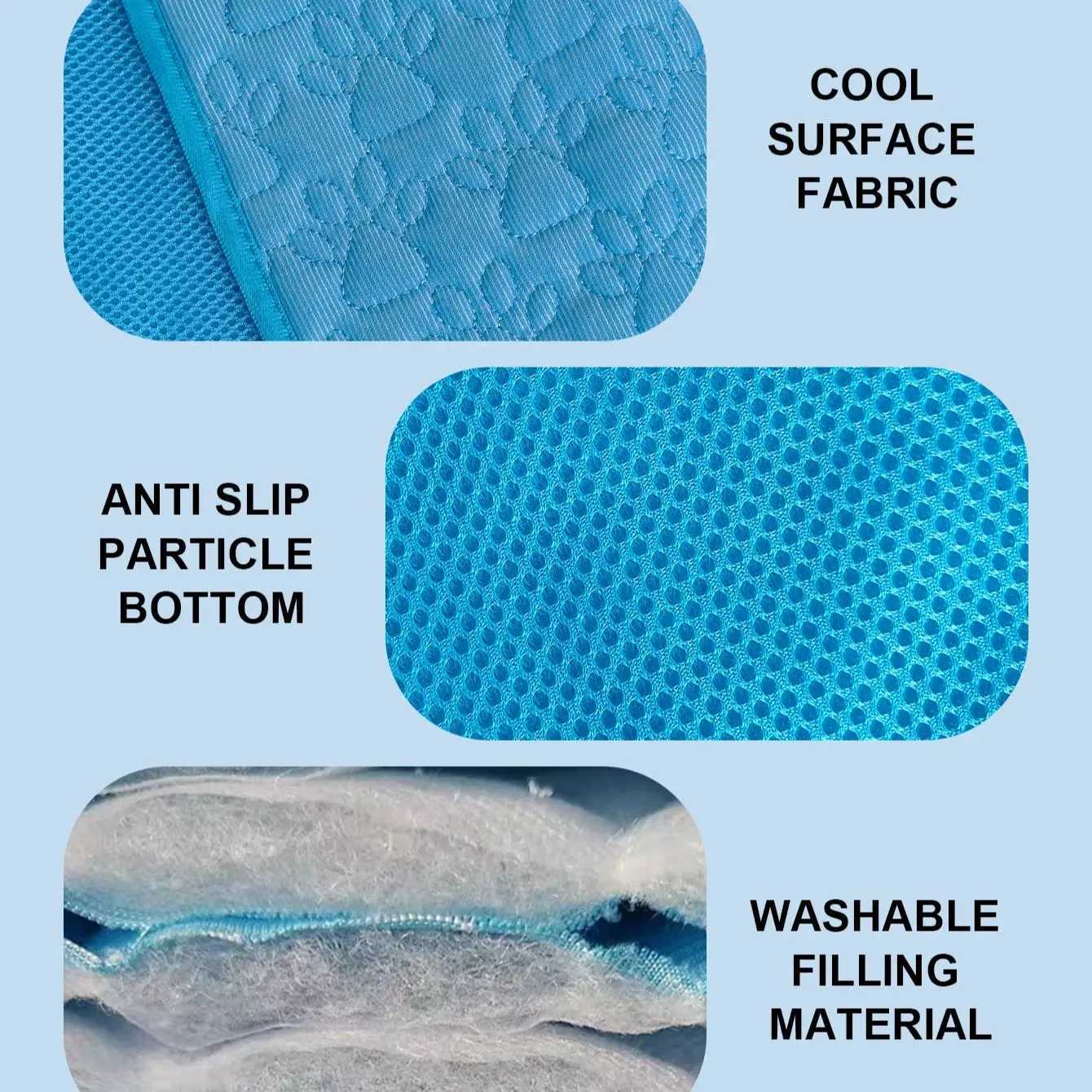 Dog cooling pads for small medium large dogs breathable washable pet dog accessories Y250407