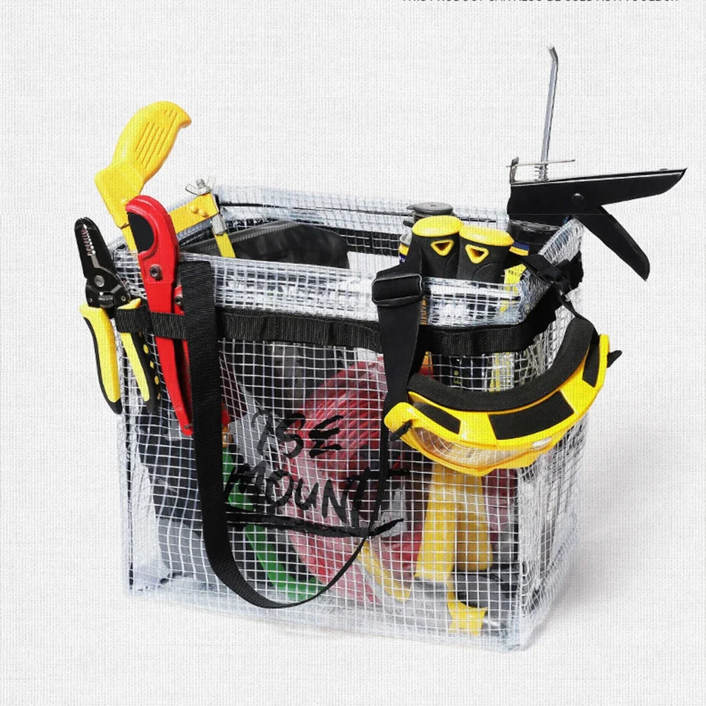 Outdoor Camping Folding Storage Box PVC Mesh Tool Bag Fishing Tackle Tote Multitool Picnic Drink Lunch 250320