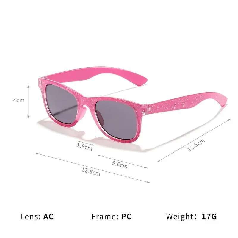 2025 New Cool Children's Colorful Shiny Square Sunglasses Girls Trendy Fashionable Cute Sun Glasses Kids Eyewear