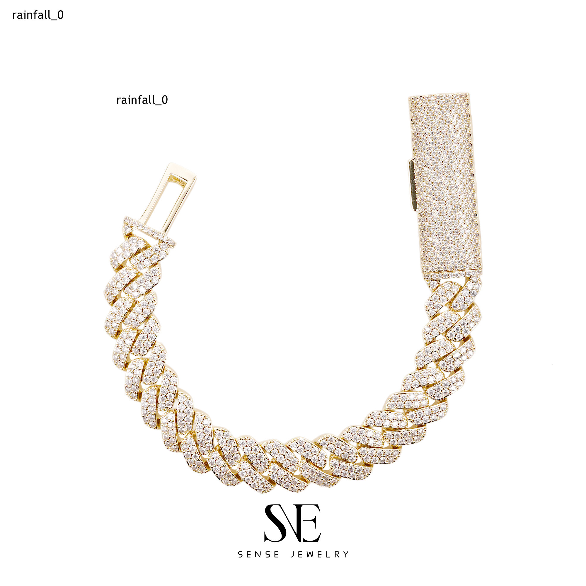 Hip Hop Style Moissanite Bracelet 925 Sterling Silver Bangle Iced Charm Gold Rhodium Plated Wedding Gift-Worthy Jewelry Set