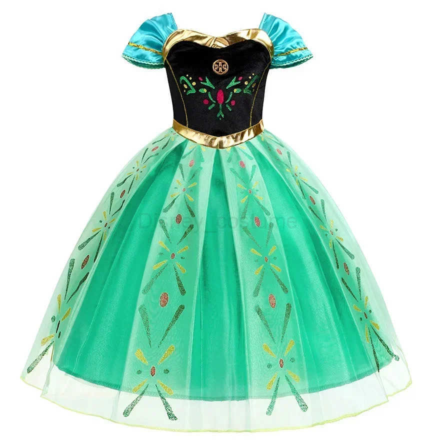 Disney Anna dress childrens summer clothing childrens princess dress X250408