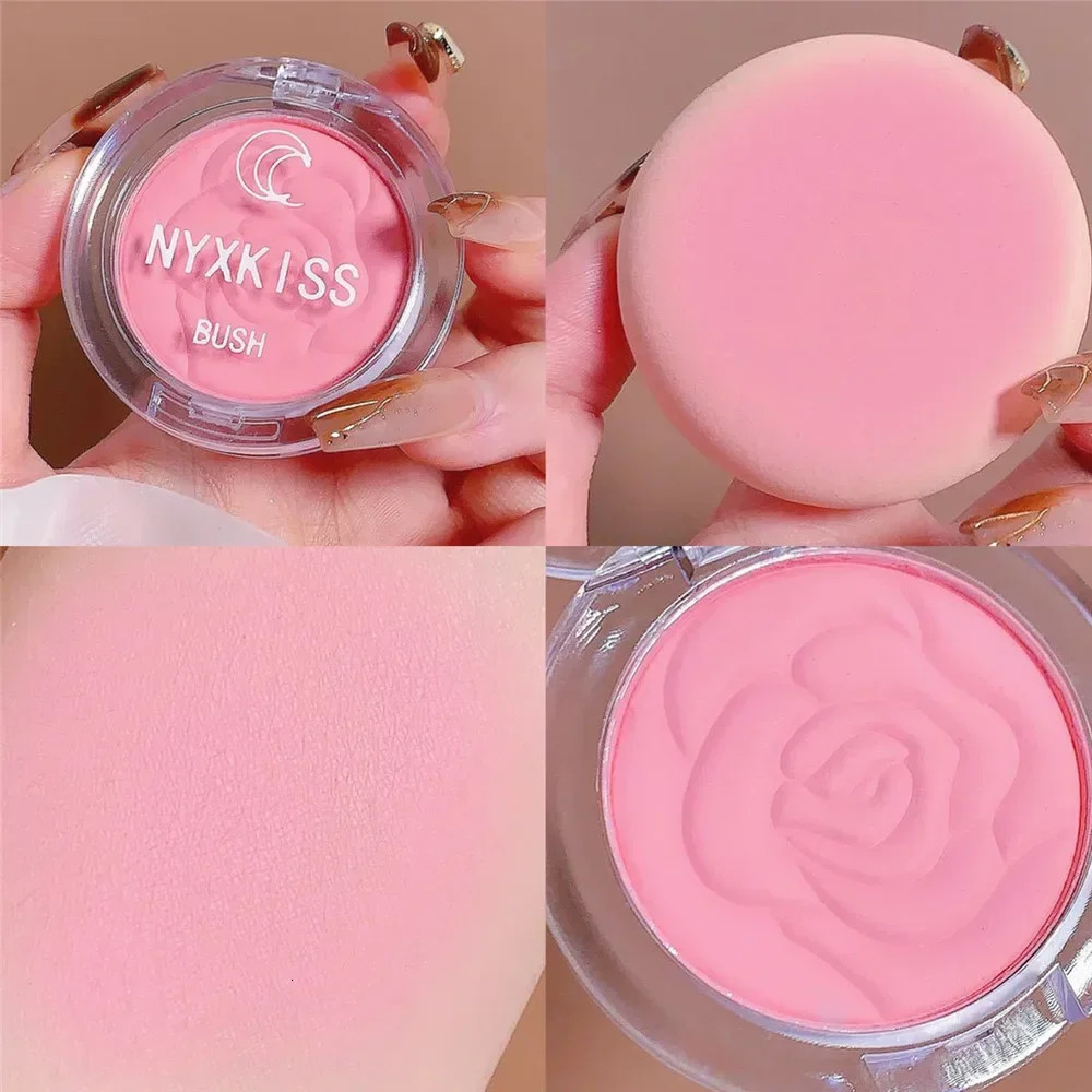 Embossed Petals powder blusher Peach Pink Orange Tone Makeup Palette Cheek Outline Red Lasting Brightness 250325