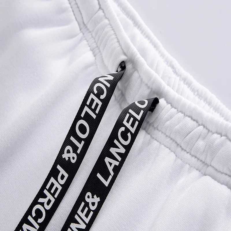 Mens hooded sportswear casual sports top autumn black and white simple zipper jogging pants street sportswear clothing W250408