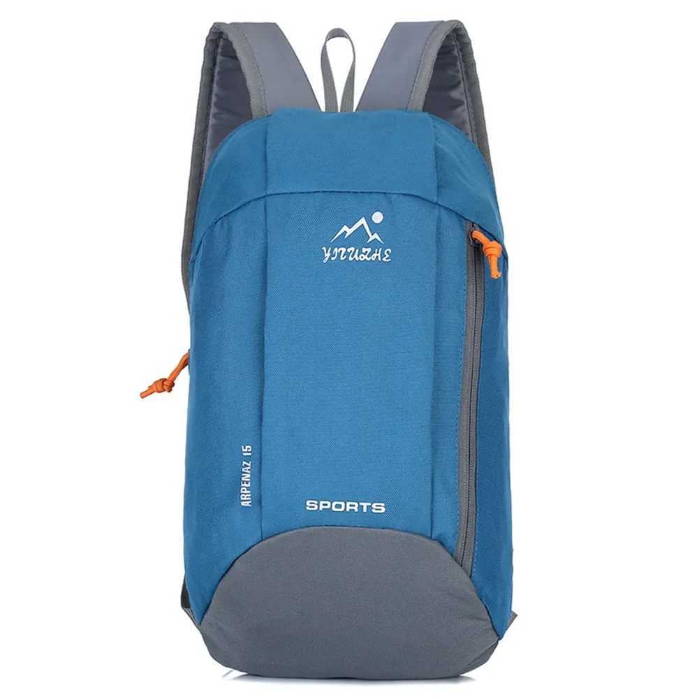 10L Outdoor Sports Light Weight Waterproof Backpack Travel Hiking Bag Zipper Adjustable Belt Shockproof Camping KnapsackC250407