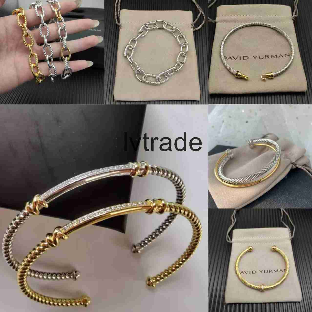 Designer David Jewelry Yurmann Bracelet Classical Casual High Quality Ring Jewelry Advanced Light Bracele Wire Bracelets Bangles Fashion Black FBK0