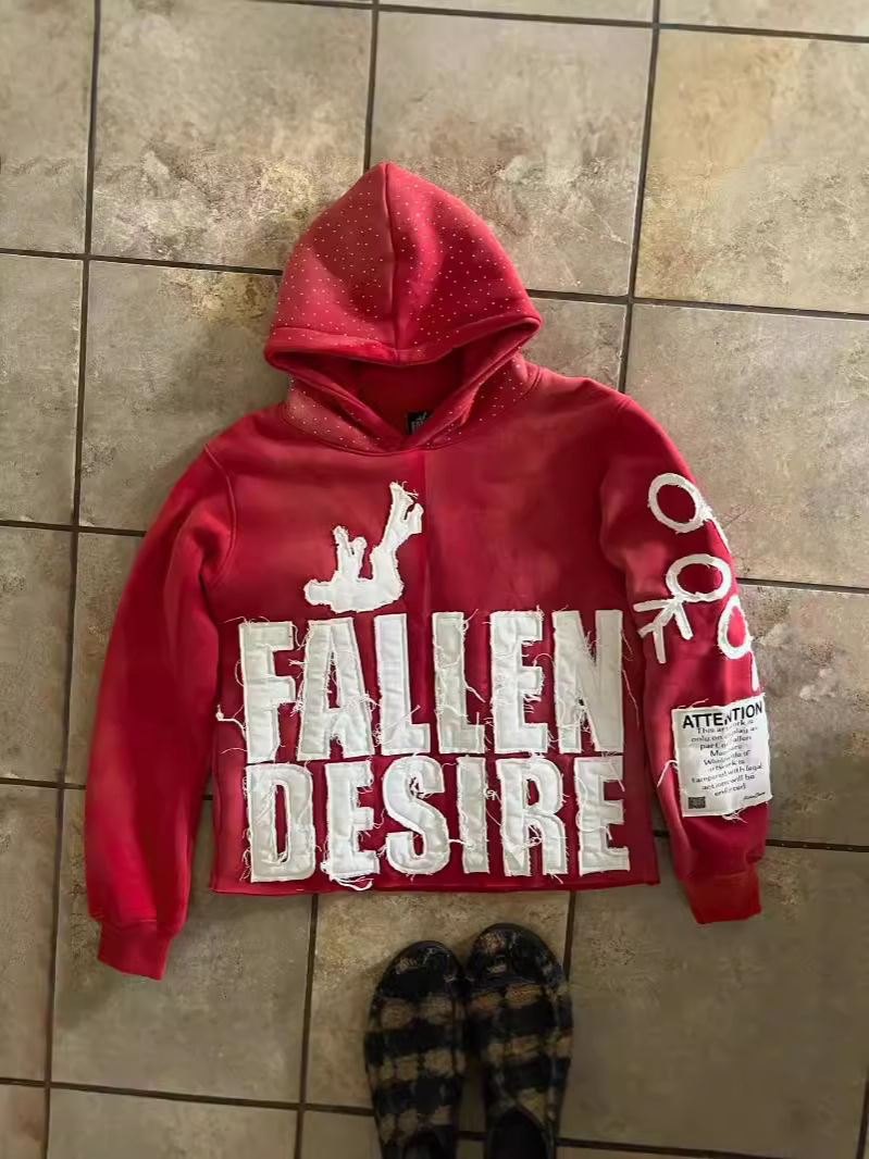European and American new hoodies foam printed long-sleeved hooded sweatshirts washed to make old street fashion Y2K R250408