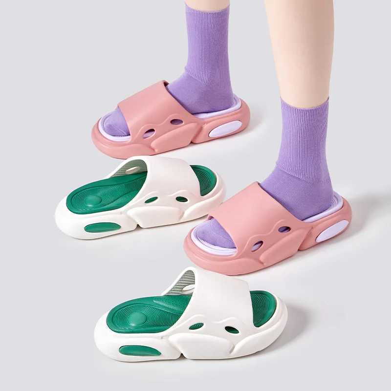 Gacimy Womens Platform Sliding Block 2025 Summer New Outdoor N-Slip Beach Sandals Fi Adhesive Thick Bottom Sliding Block House Sliding BlockXJ250407