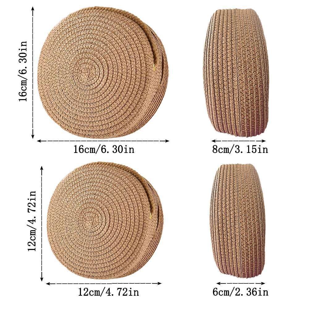 Minimalist Handmade Straw Round Travel Crossbody Casual Small Bag With Coin Purse Clothing Accessories Matching Bag