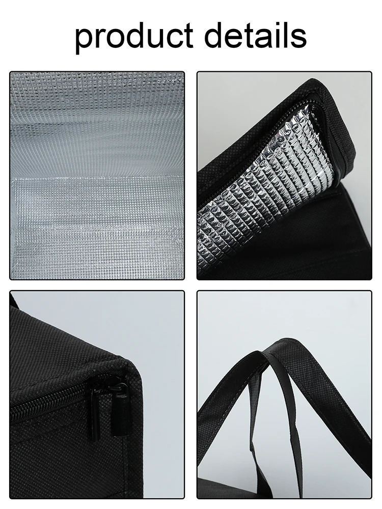 Soft cooler bag with zipper top and reinforced bottom plate insulated reusable for picnics 250401
