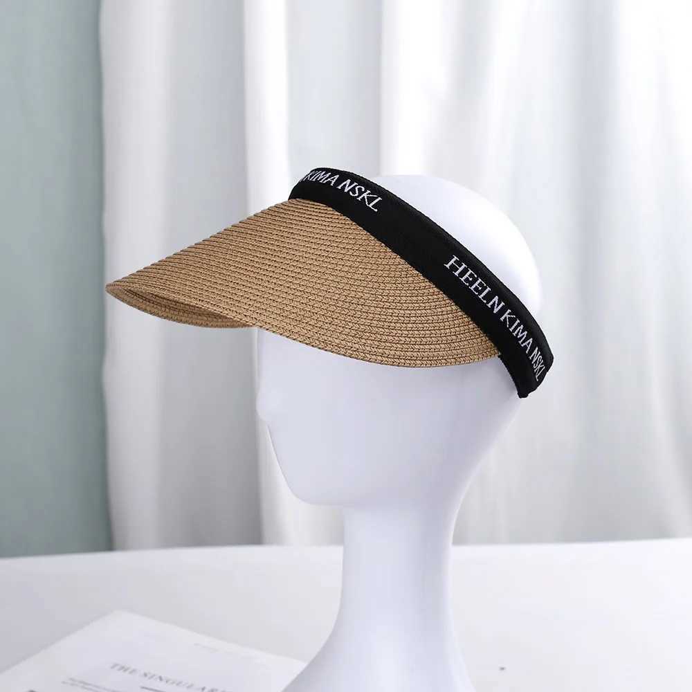2022 hot sa Summer lady pty Top Sun Visor Hat Summer straw Wide Brim tter Sun s UV Protection Hat For wen Beach hatC250407