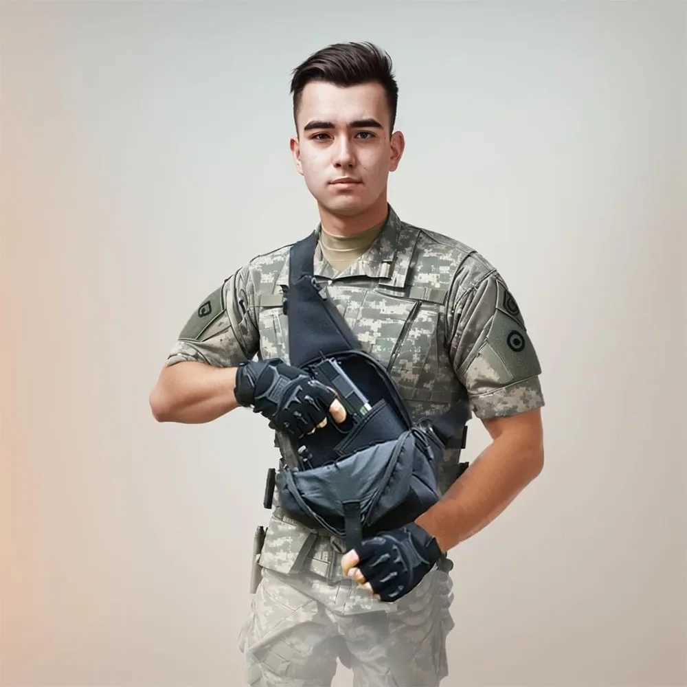Outdoor Hunting Tactical Shoulder Bag Concealed Carrying Pistol Stand Multi functional Waterproof Cross body Chest Bag Gun Sling Bag Z250407