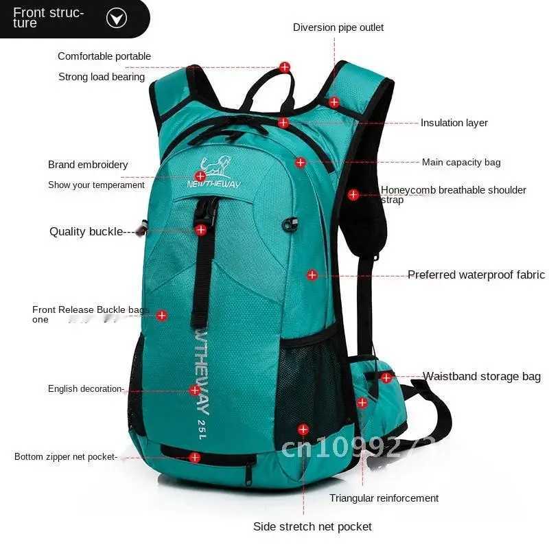 Cycling Ultrght Bag Outdoor Unsex Lightweight Breathable Waterproof Bags Bicycle Rucksack Camping Camp Water Bag BackpackC250407