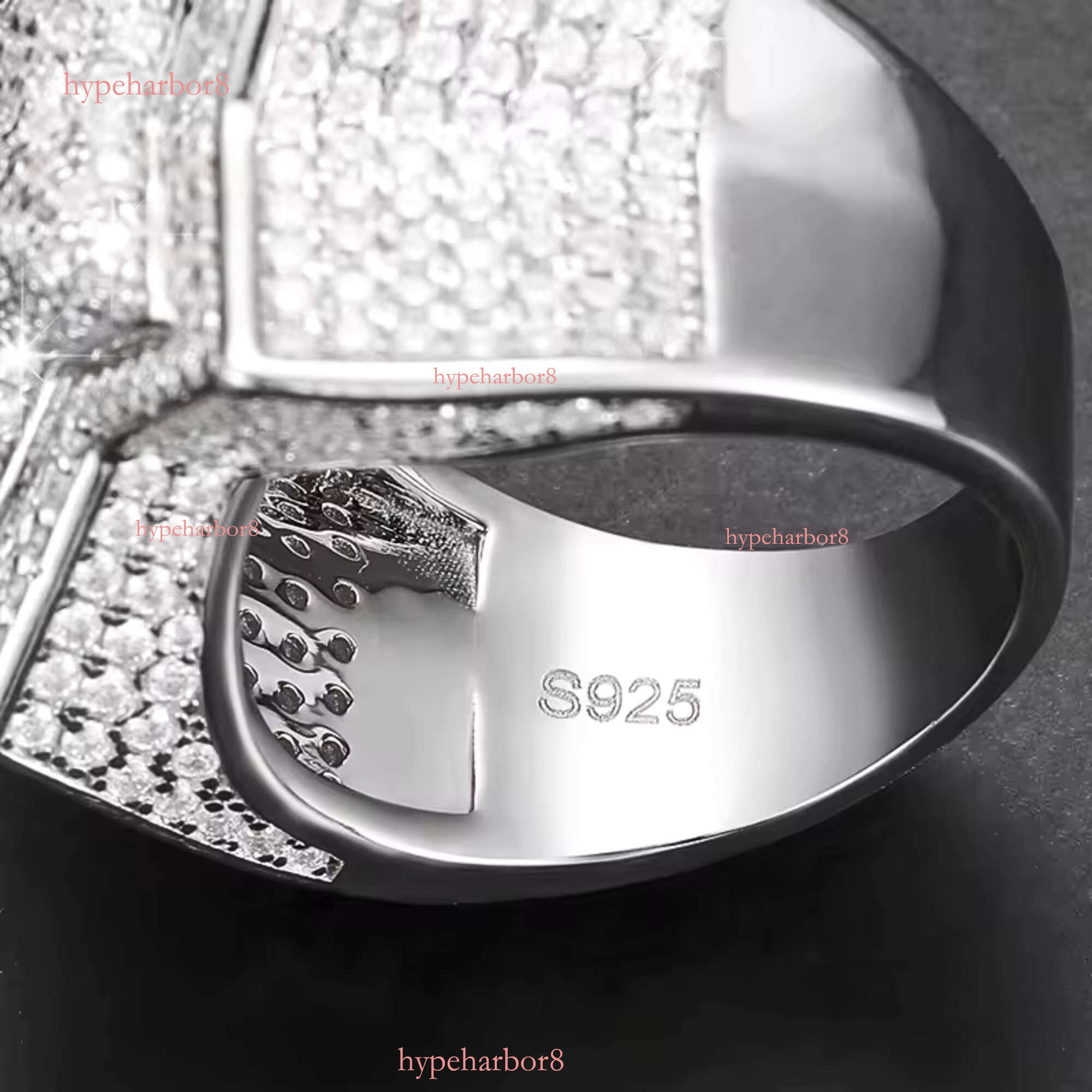Original S sterling silver luxury GRA certified round cut VVS silica chilled men's hip-hop ring