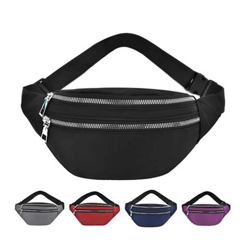 Womens waterproof waist bag fashionable casual chest handbag unisex sports travel wallet plain weave waist bag belly bag Z250407