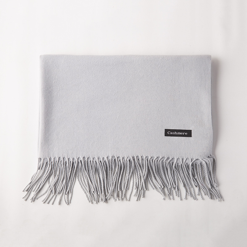 K337 More than 200 grams of bright red solid color imitation cashmere scarf for women Korean style winter versatile thickened shawl warm fashionable n