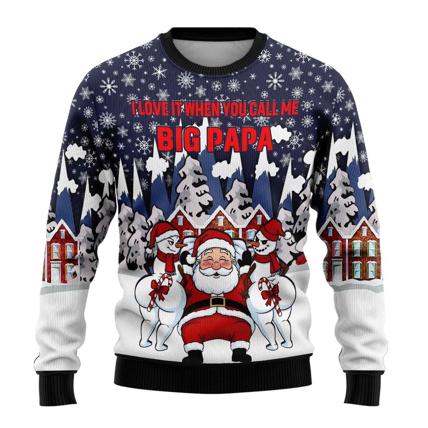 ilarious Ugly Christmas Sweaters For Women Funny Santa Claus Br Sweater Joke Unisex Spandex Blend Christmas Jumper Set Tops 4J28 S251110