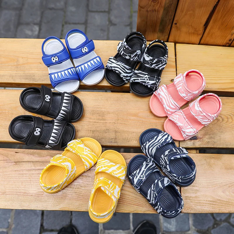 Summer Kid Shoes Boy Sandals Outdoor Casual Sandals Parent-child Baby Play Flat Bottom Breathable Child Sports Beach Sandals 250408