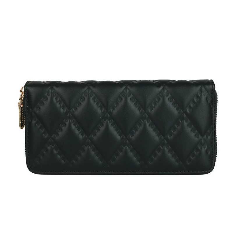 Women Long Wallet Pu Leather Card Holder Large Capacity Hasp Zipper Coin Purse Multi Card Organizer Cell Phone Wristlet Handbag H2511071