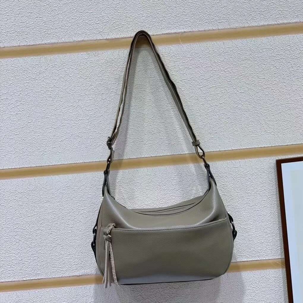 High Quality Skin Genuine Leather Women's Shoulder Crossbody Multi Compartment Hobo Bag Large Capacity Ladies' Handbag