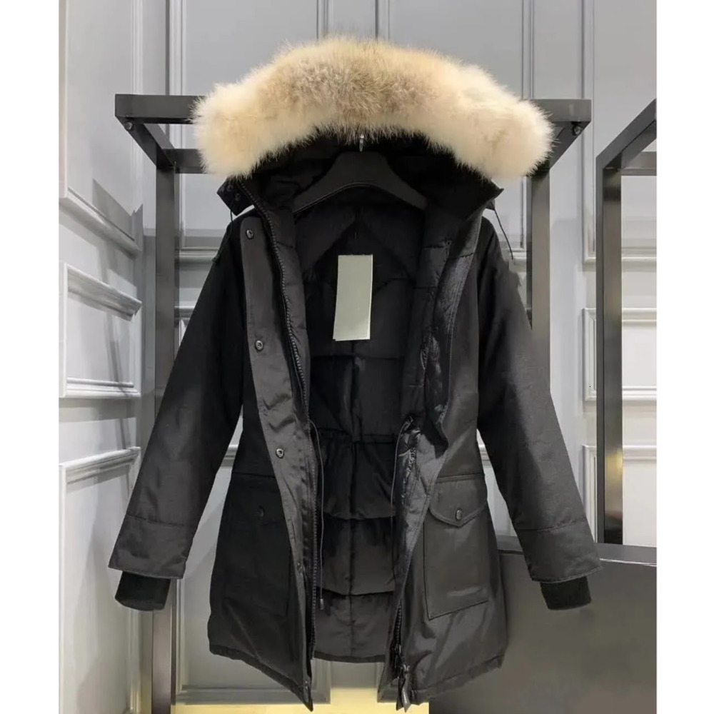 Designer Womens Down Jacket Fashion Brand canada Long Coat Large Pocket Fur Collar Thermal Top Female women goosewomen autumn and winter Large Clothing Coats 99