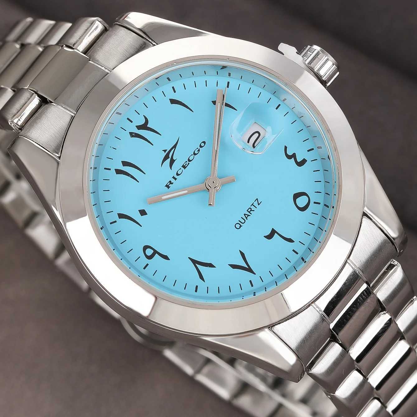 Mens Quartz Watch Luxury Silver Stainless Steel High Quality Mens Fashion Business Leisure Watch Y250407