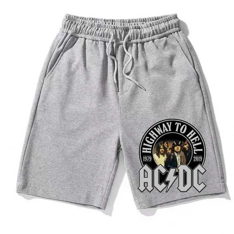 ACDC band heavy metal rock peripheral shorts mens summer trend sports casual five point shorts anime shortsXJ250407