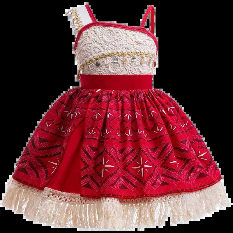 Disney 2024 New Movie Moana 2 Dress Girl Halloween Party Adventure Costume Girl Princess Fancy Costume Children Vaiana Costume Muababy X250408