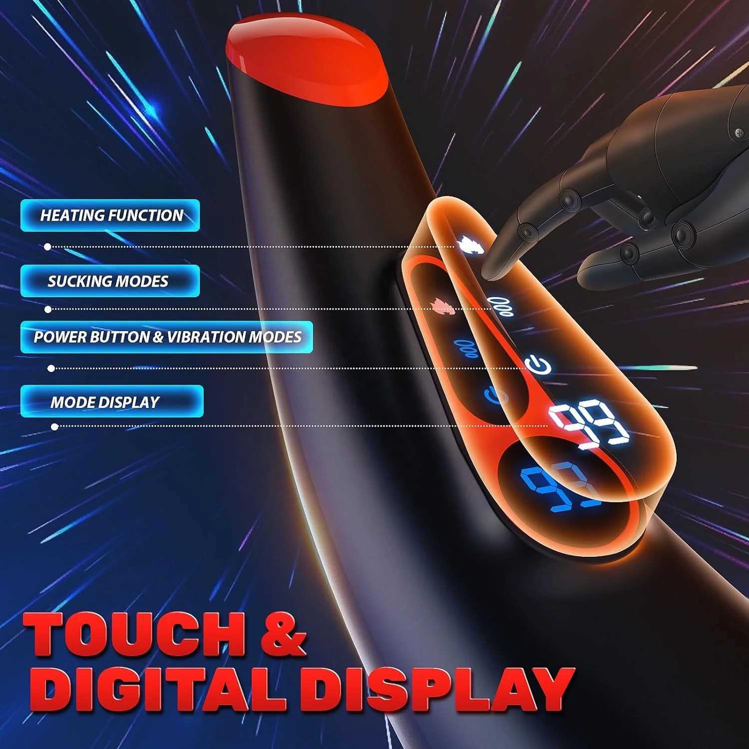 Sucking hot vagina masturbation cup Pussy Blowjob male jet cup 3D texture oral sex vibration belt with LCD displayXJ250408