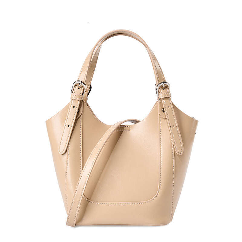Bag For Women In Spring And Summer 2025, Niche Lake Green Hand-Held Crossbody Baozi Mother Bag, Cowhide Commuting Vegetable Basket Bag